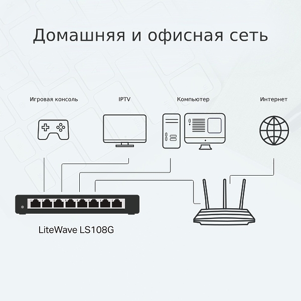 Коммутатор TP-LINK LS108G артикул 303430Si-1 фото 5