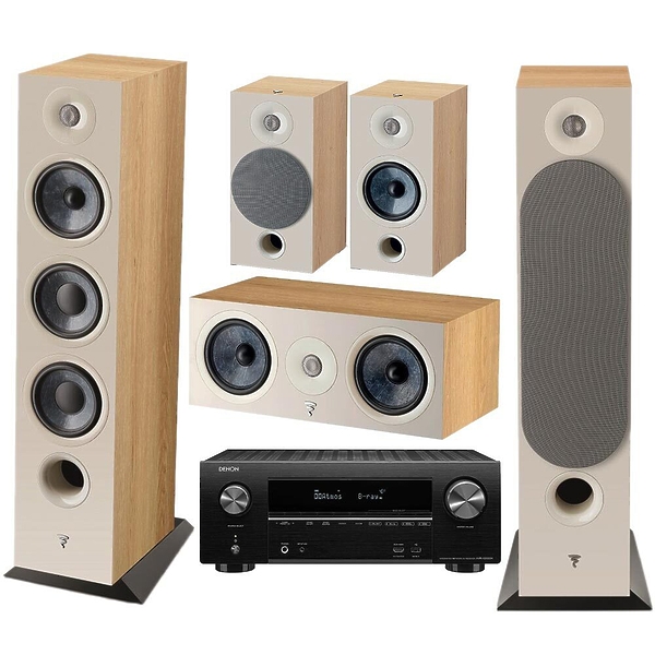 Комплект домашнего кинотеатра Focal Chora Set 5.0 (826+806+Center) Light Wood + Denon AVR-X2600H black артикул 228159Si-1