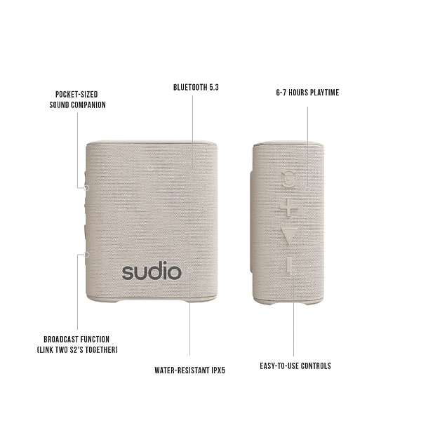 Портативная акустика Sudio S2 Beige артикул 326516Si-1 фото 4