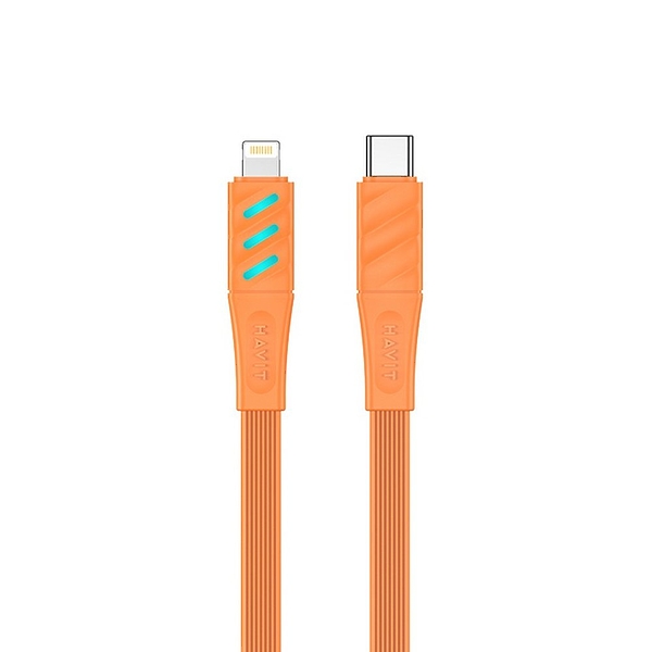 USB кабель HAVIT CB6255 USB-C - Lightning Orange 1m артикул 330572Si-1 в интернет-магазине «HiFiRussia»