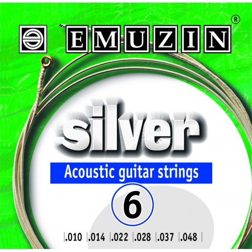 Струны для акустической гитары Emuzin 6А203 SILVER артикул 291558Si-1