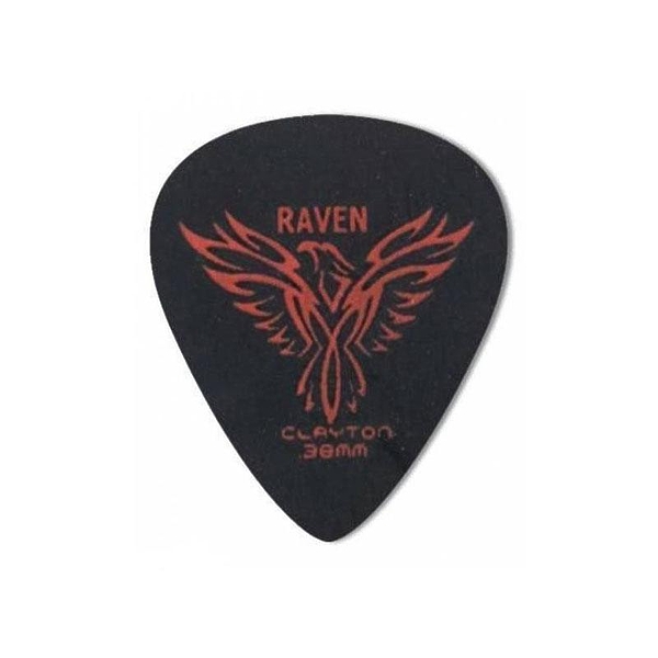 Медиаторы CLAYTON BS38/12 - 0.38 mm BLACK RAVEN стандартные 12 шт артикул 290684Si-1