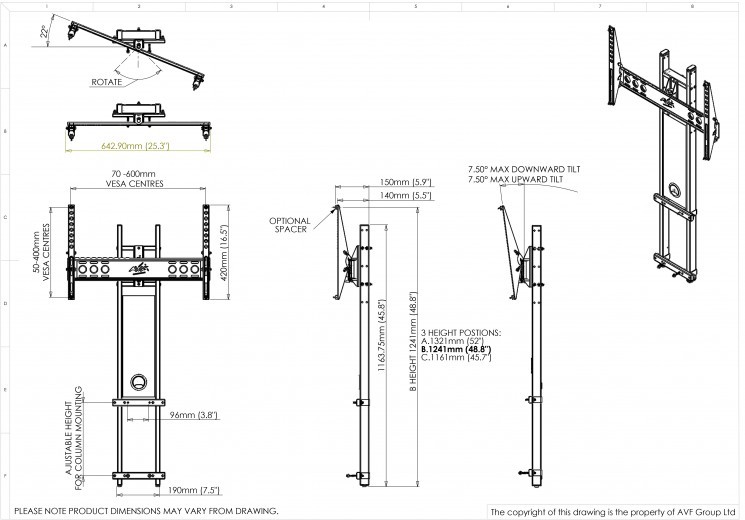 Тумба AVF FS125BURXB + FL602 артикул 210061Si-1 фото 4