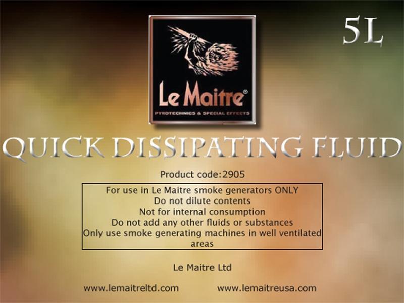 LE MAITRE QUICK DISSIPATING FLUID 5L жидкость быстрого рассеивания для генератора дыма 5л артикул 406162-1 фото 3