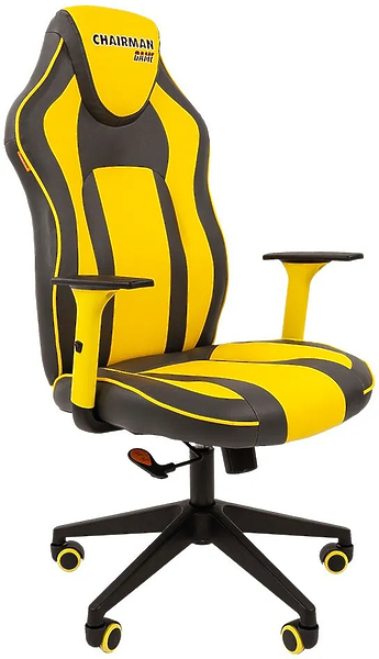 Кресло игровое Chairman game 23 00-07053958 Gray/Yellow артикул 269964Si-1