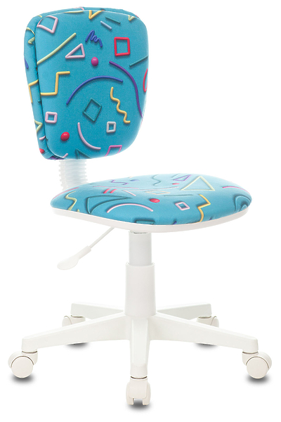 Кресло Бюрократ CH-W204NX/STICK-BL (Children chair CH-W204NX blue Sticks 06 cross plastic plastik белый) артикул 263273Si-1