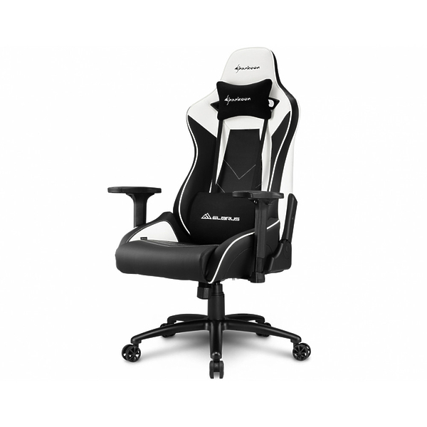 Кресло игровое Sharkoon ELBRUS 3 BK/WH артикул 269909Si-1