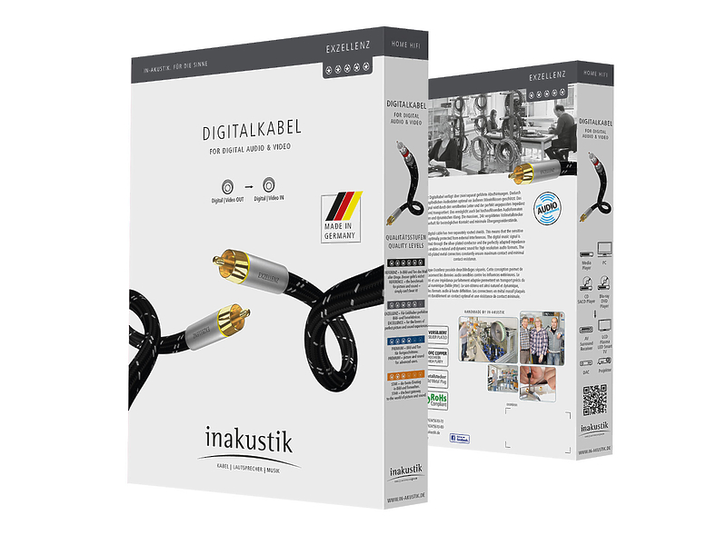 Кабель межблочный In-Akustik Exzellenz Digital Cable RCA 0.75m #006044007 артикул 165760Si-1 фото 3