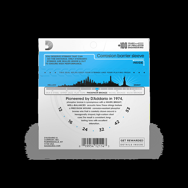 Струны для акустической гитары D'Addario EJ16 артикул 308084Si-1 фото 3