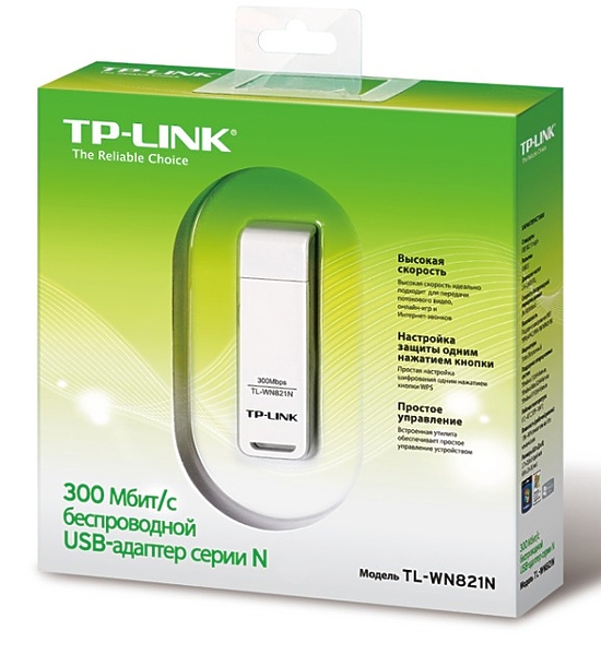Сетевой адаптер TP-LINK TL-WN821N N300 USB 2.0 (внутренняя антенна) артикул 267746Si-1 фото 3