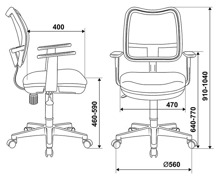 Кресло Бюрократ CH-797AXSN/26-25 (Office chair Ch-797AXSN black seatgrey 26-25 mesh/fabric cross plastic) артикул 263271Si-1 фото 7