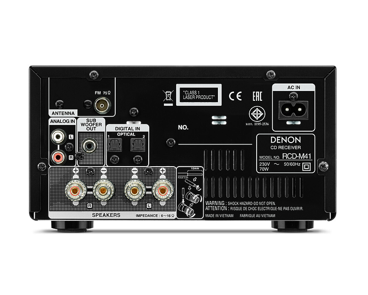 CD ресивер Denon RCD-M41 Black артикул 164213Si-1 фото 4