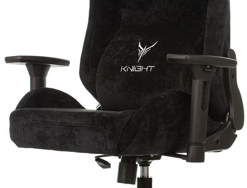 Кресло Knight N1 BLACK (Game chair Knight N1 Fabric black Light-20 headrest cross metal) артикул 263303Si-1 фото 16
