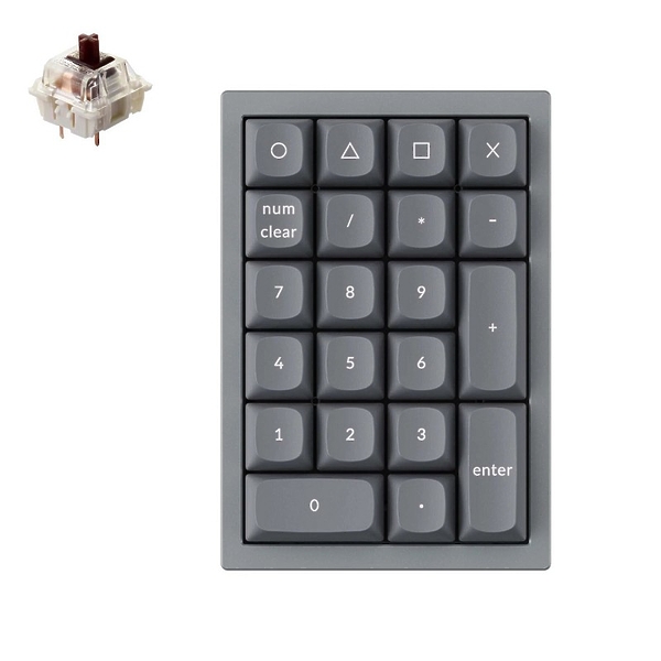 Keychron Механическая клавиатура QMK Q0, Gateron G Pro Brown Switch, Hot Swap, Grey артикул 270306Si-1