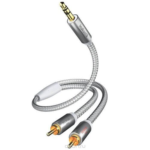 Кабель межблочный In-Akustik Premium MP3 3.5 мм <> 2RCA 5.0m #00410005 артикул 113919Si-1