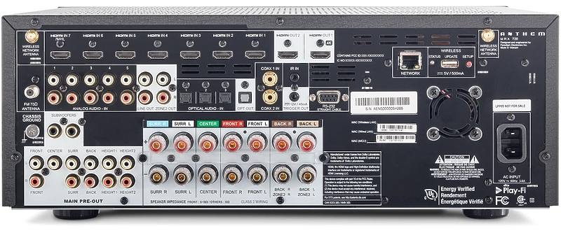 AV ресивер Anthem MRX 720 Black артикул 146372Si-1 фото 3