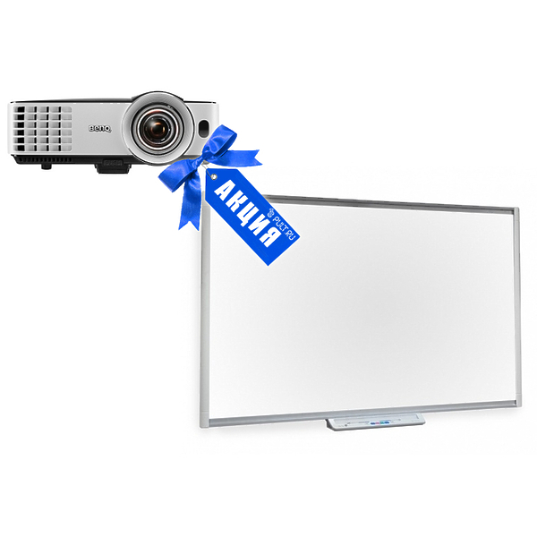 Интерактивная доска SMART SBM685 + проектор Benq MW621ST артикул 131534Si-1