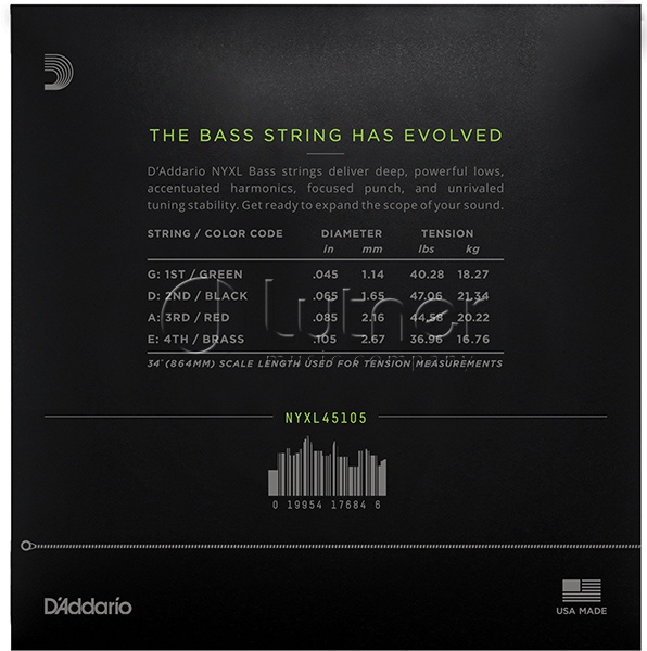 Струны D'Addario NYXL45105 артикул 278509Si-1 фото 3