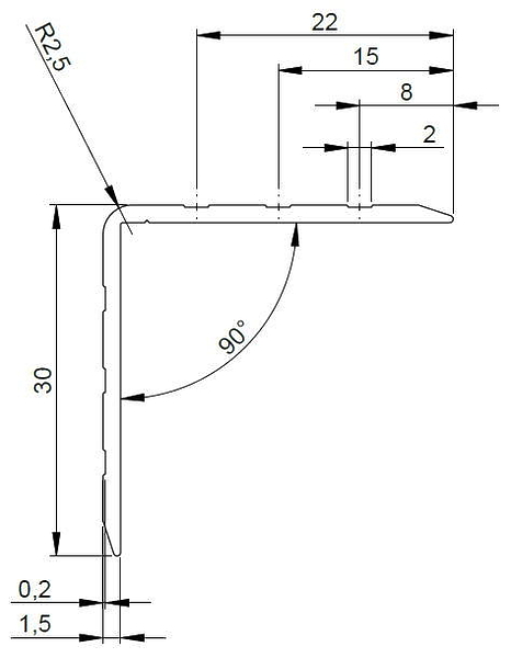 Профиль угловой Adam Hall 6105 (длина 4 м) артикул 247755Si-1 фото 3
