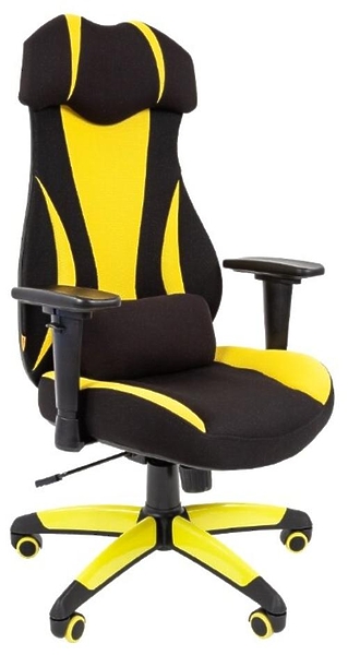 Кресло игровое Chairman game 14 00-07022221 Black/Yellow артикул 269945Si-1