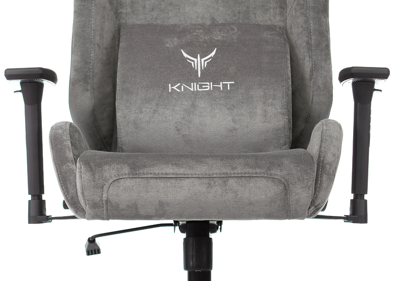 Кресло Knight N1 GREY (Game chair Knight N1 Fabric grey Light-19 headrest cross metal) артикул 263338Si-1 фото 15