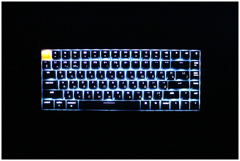 Беспроводная механическая ультратонкая клавиатура Keychron K2 White Led Gateron Brown Switch артикул 275437Si-1 фото 3