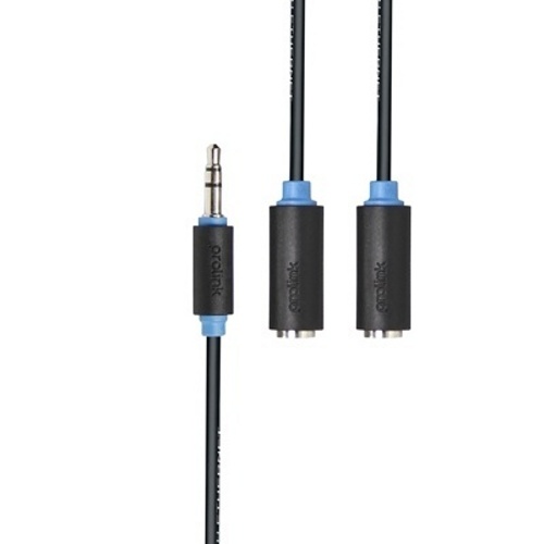Кабель межблочный Prolink PB107-0030 (3.5Jack - 2x3.5Jack (M-F), стерео-аудио, 0,3м) артикул 120656Si-1