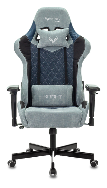 Кресло Zombie VIKING 7 KNIGHT BL (Game chair VIKING 7 KNIGHT Fabric blue textile/eco.leather headrest cross metal) артикул 263416Si-1 фото 13