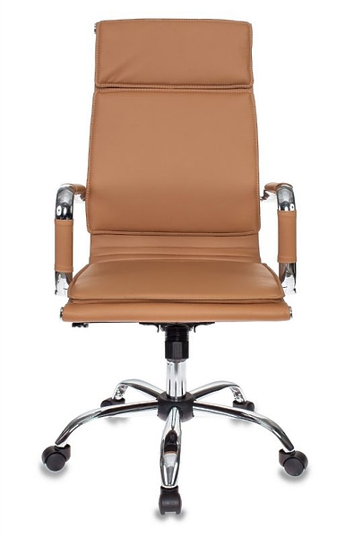 Кресло Бюрократ CH-993/CAMEL (Office chair Ch-993 light brown eco.leather cross metal хром) артикул 263413Si-1 фото 3