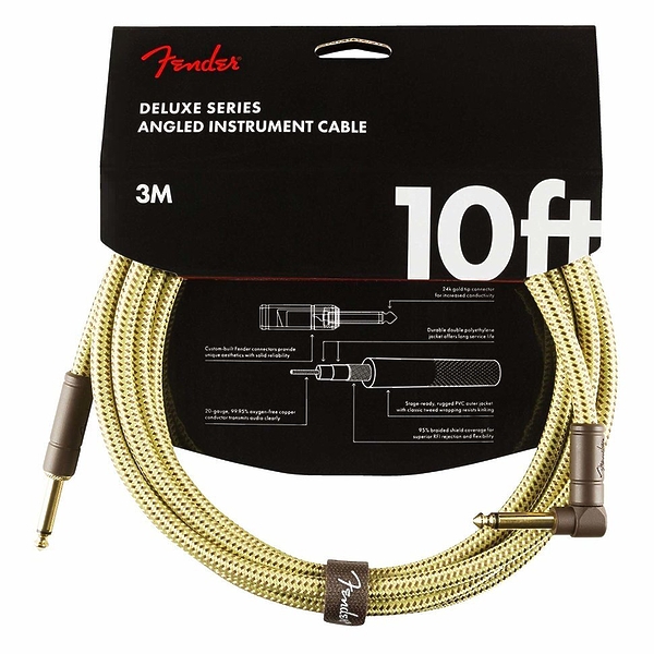 Инструментальный кабель FENDER DELUXE 10' ANGL INST CBL TWD артикул 198114Si-1
