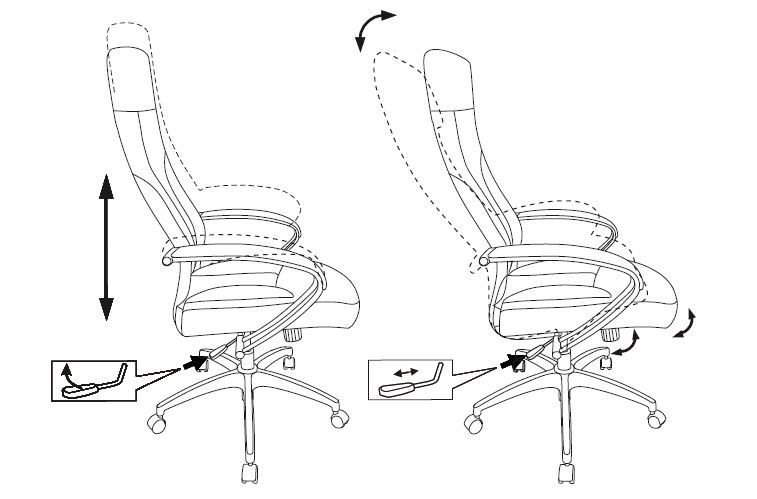 Кресло Бюрократ CH-608/FABRIC-BEIGE (Office chair CH-608Fabric sandy Light-21 cross plastic) артикул 263446Si-1 фото 7