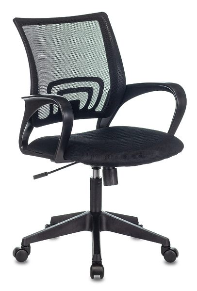 Кресло Бюрократ CH-695N/BLACK (Office chair CH-695N black TW-01 seatblack TW-11 mesh/fabric cross plastic) артикул 263185Si-1