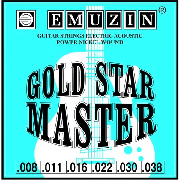 Струны для электрогитары Emuzin Gold Star Master 6ГСМ-01 8-38 артикул 291280Si-1