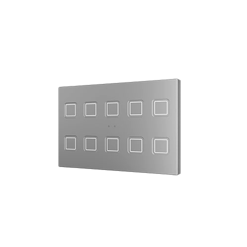 Сенсорный выключатель KNX Zennio Tecla XL X10, 10-кнопочный, серебро артикул 245221Si-1