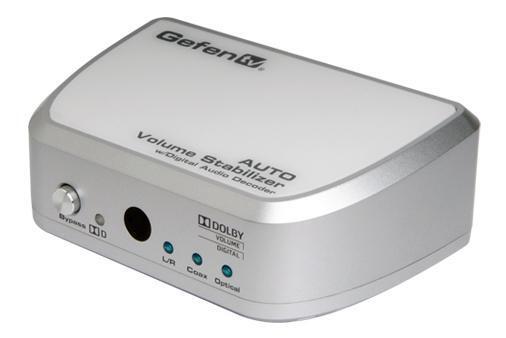 Gefen GTV-VOLCONT-D Стабилизатор уровня громкости аудио сигнала с декодером цифрового многоканального аудио в аналоговый стерео формат артикул 292036-1
