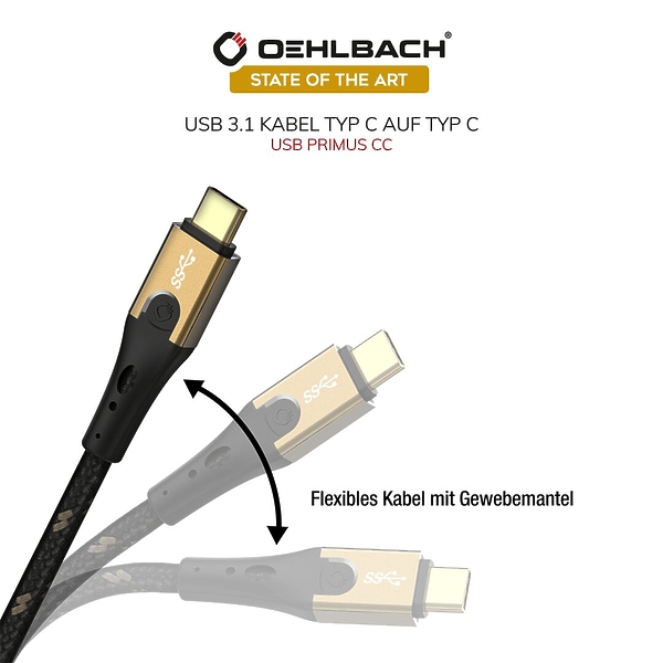 USB кабель Oehlbach Primus CC 1,0m (9531) артикул 260562Si-1 фото 3
