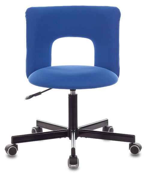 Кресло Бюрократ KF-1M/INDIGO (Office chair KF-1M blue 26-21 cross metal черный) артикул 263501Si-1 фото 3