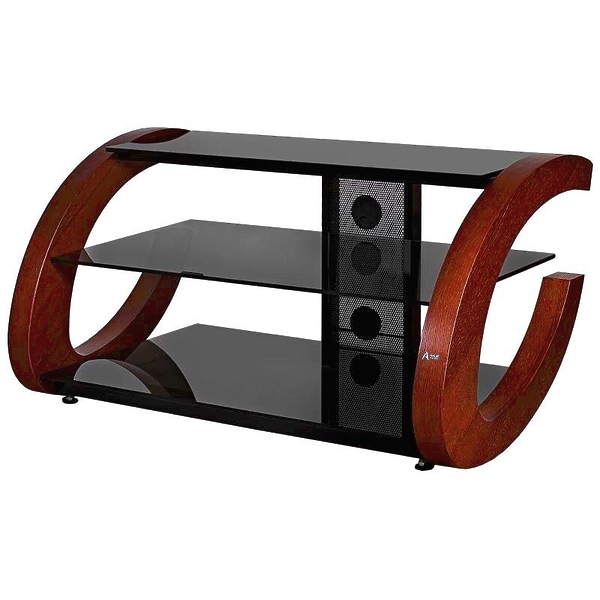 Подставка Akur GROSS 1200 (черный + тонированное стекло + вишня) артикул 133382Si-1