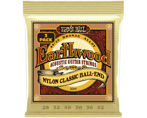 Струны для классической гитары Ernie Ball 3069 артикул 291040Si-1