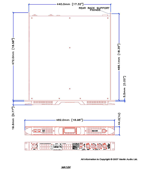 Усилитель мощности MARTIN AUDIO MA12KDSP артикул 147057Si-1 фото 4