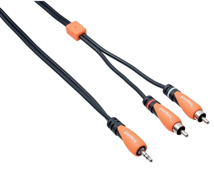 Кабель miniJack-2RCA Bespeco SLYMSR300 3 m артикул 257119Si-1