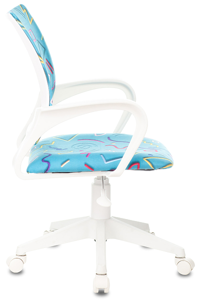 Кресло Бюрократ KD-W4/STICK-BLUE (Children chair KD-W4 blue Sticks 06 cross plastic белый plastik белый) артикул 263225Si-1 фото 4