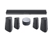 Комплект акустики Loewe klang bar5 mr + klang mr3 (2 шт.) + klang mr5 (2 шт.) basalt grey