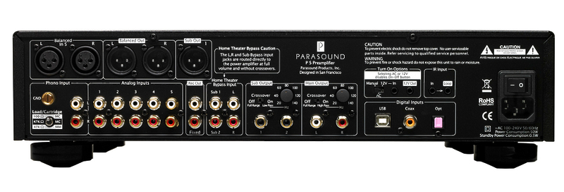 Предусилитель (стерео) Parasound P5 black артикул 103989Si-1 фото 3