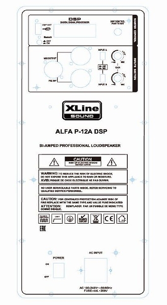 Акустическая система Xline ALFA P-12A DSP артикул 235836Si-1 фото 3