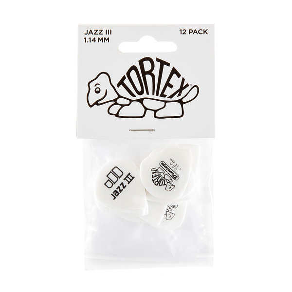 Медиаторы Dunlop 478P114 Tortex White Jazz III (12 шт) артикул 319578Si-1