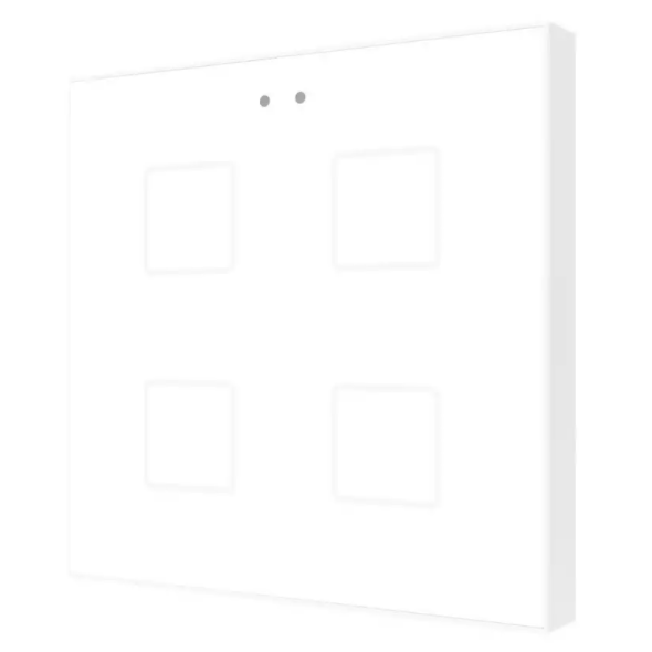 Сенсорный выключатель KNX Zennio Flat 4 V2, 4-кнопочный, белый артикул 245233Si-1