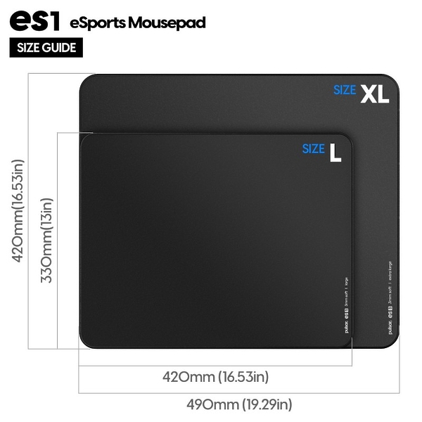 Игровой коврик Pulsar ES1 Mouse Pad 3mm XL 490x420 Black артикул 314936Si-1 фото 6