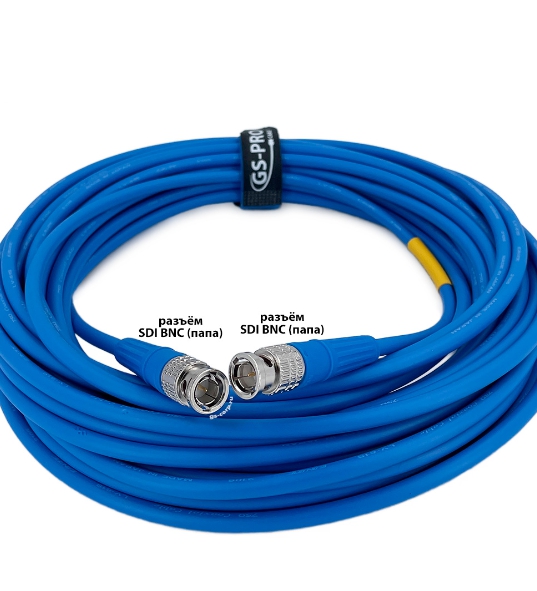 Кабель мобильный/сценический GS-PRO 12G SDI BNC-BNC (blue) 20 метров артикул 313860Si-1