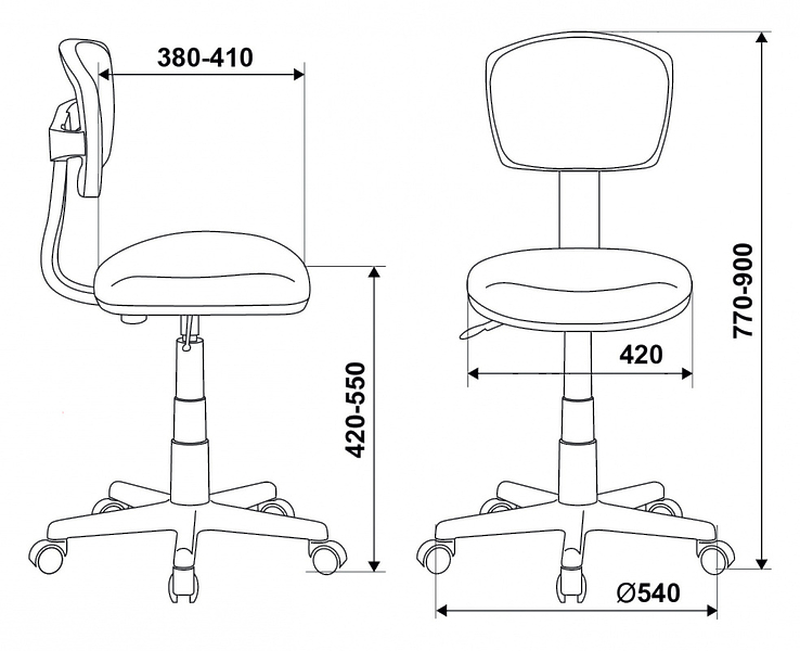 Кресло Бюрократ CH-W299/LB/TW-55 (Children chair CH-W299 blue TW-31 TW-55 cross plastic plastik белый) артикул 263248Si-1 фото 7